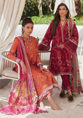 Lawn - Farah Talib Aziz - Luxury Unstitched - FTL25#10 - Rosemary Red