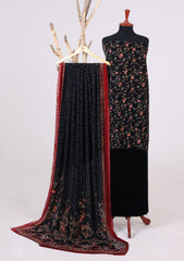 Winter - Riwaj - Velvet Suit - Printed Edit - D#34 - Black