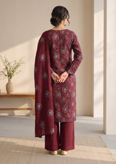 Winter - Rubaaiyat - Pashmina Embroidered 26 - D#08 - Maroon