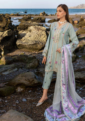 Lawn - Crimson - Flow - CF25#6A - Floral Crush