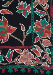 Pashmina Ari Work Shawl D - 150 - BLACK