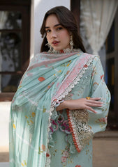 Lawn - Alif - AJR Printkari 25 - PK#07 - Aqua
