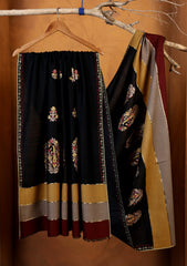 Pashmina Ari Work Shawl D#07 - Black 3