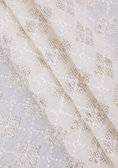 Elite Men China Boski Sequence Embroidered Blue Selvage - Off White