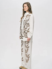 Pret - Moven - Women's Oversize Sequin Shirt - White