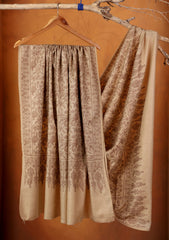 Pashmina Embroidered Jaaldar Shawl D#12 - Skin