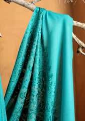 Pashmina Ari Work Jaaldar Shawl D#45 - S Green