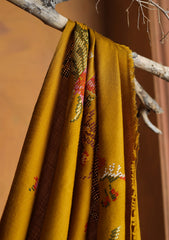 Pashmina Kashmiri Needle Work Shawl D#07 - Golden