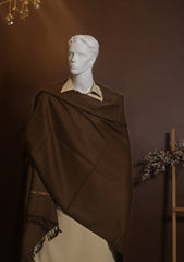 Men Shawls - Wool Shawls - D#227 - G Brown