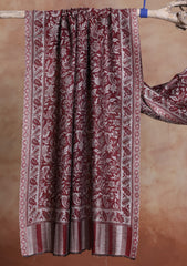 Pashmina Jamawar Scarf D#105 - Maroon