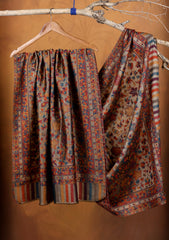 Pashmina Zari Jamawar Shawl D#12 - Brown