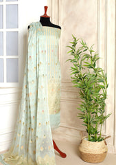 Formals - Fancy Closet - 2 pcs Suit - Chiffon Jamawar D#01 Pista