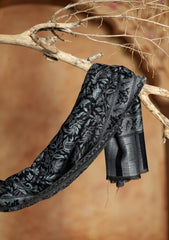 Pashmina Jamawar Scarf D#51 - Black