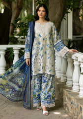 Lawn - Elaf Premium - Signature Embroidered 26 - Vol II - ESG#08B - CELINE