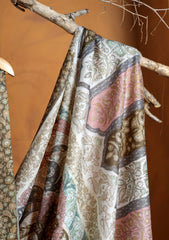 Pashmina Qalamkari Jaaldar Ari Work Shawl D#12 - Multi