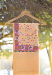 Pashmina Ari Work Shawl D - 158 - PEACH