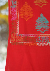 Pashmina Emboridered Shawl D - 180 - RED