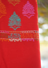 Pashmina Emboridered Shawl D - 180 - RED