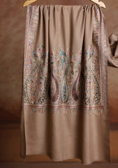 Pashmina Ari Work Jaaldar Scarf D#01 - Brown