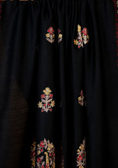 Pashmina Ari Work Shawl D#07 - Black 3
