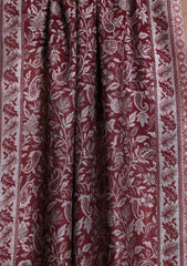Pashmina Jamawar Scarf D#105 - Maroon
