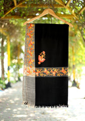 Pashmina Ari Work Shawl D - 106 - Black