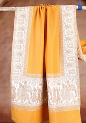 Pashmina Zari Jamawar Scarf D#02 - Mustard