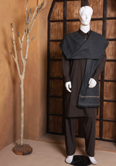 Men Shawls - Wool Shawls - D#395 - Charcoal