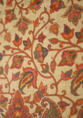 Digital Printed Wool Shawl D - 22 - Brown
