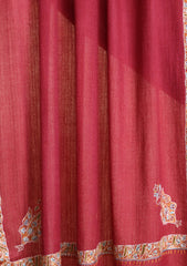 Pashmina Kashmiri Border Scarf D#29 - Maroon 1