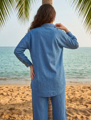 Pret - Moven - Stone Embellished Shirt - Blue