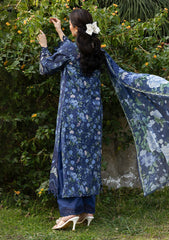 Lawn - Elaf Premium - Chikankari Prints 26 - ERC-3B - NEEL