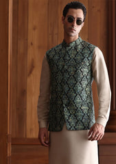 Elite Men China Boski Unstitched Waistcoat Fabric - D#88 - Multi