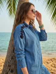 Pret - Moven - Stone Embellished Shirt - Blue
