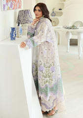 Lawn - Roheenaz - Petals In Print 26 - RUNSS#908 - White Camellia