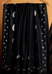 Pashmina Ari Work Jaaldar Shawl D#44 - Black