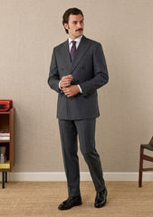 Guabello Super 150's Seven Wool Fabric - Grey