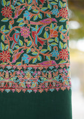 Pashmina Emboridered Shawl D - 174D - D GREEN