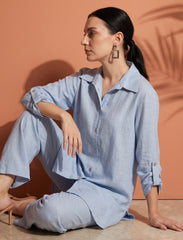 Pret - Moven - Collared Tunic Set - Sky Blue