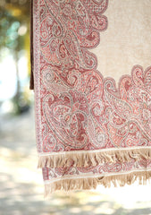 Pashmina Kaani Work Shawl D - 06 - Skin