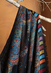 Pashmina Jamawar Shawl D#103 - Black