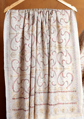 Pashmina Ari Work Jaaldar Shawl D#27 - Off White