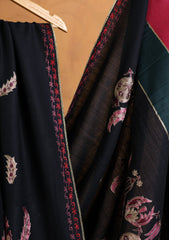 Pashmina Ari Work Shawl D#05 - Black 1