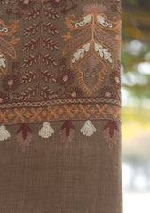 Wool Ari Work Shawl D - 21A - G BROWN