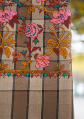 Pashmina Emboridered Shawl D - 179A - BROWN