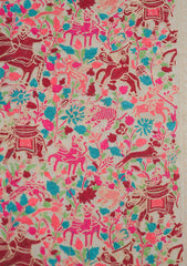 Pashmina Ari Work Shawl D - 144D - SKIN