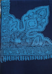 Pashmina Ari Work Shawl D - 157 - N BLUE