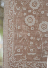 Pure Pashmina Kaani Jamawar Shawl D - 112 - Brown