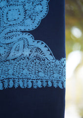 Pashmina Ari Work Shawl D - 157 - N BLUE
