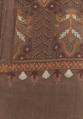 Wool Ari Work Shawl D - 21A - G BROWN